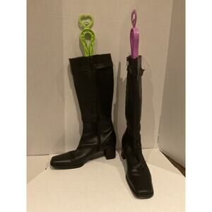 Via Spiga Italian Leather Knee High Heeled Boots -  9M